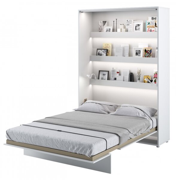 Sklápěcí postel BC-01 140x200 Bed-Concept, Rozměr postele: 140 x 200 cm, Barva: dub artisan, LED světlo s USB: bez LED světla s USB, Vnitřní osvětlení pod policemi: bez osvětlení políc 5902928409758