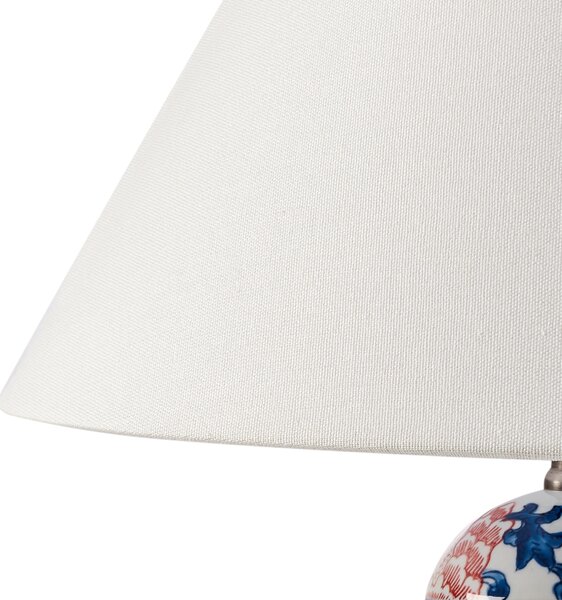 Stolní lampa VERUSA Porcelán Bílá/Modrá