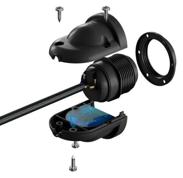 Creative cables Eiva IP65, elegant silikonová objímka E27 Barva komponentu: Světle zelená