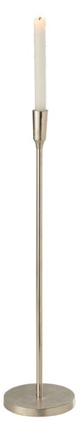 Stříbrný raw vysoký svícen na úzkou svíčku Norry silver - Ø 15*61cm - J-Line by Jolipa