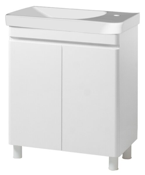 Lavedo Vivace White Mini 55 koupelnová skříňka s umyvadlem, lesk