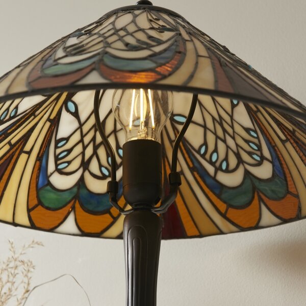 Endon 112185 - Stolní lampa Tiffany HECTOR 1xE27/10W/230V pr. 40 cm