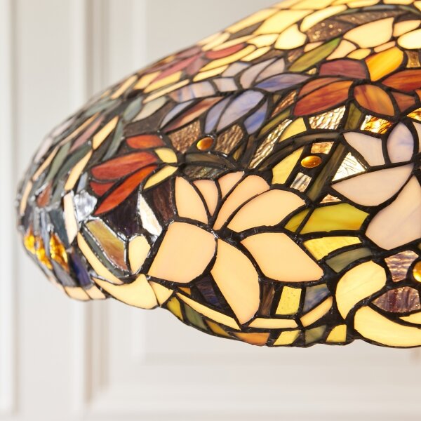 Endon 112193 - Lustr na řetězu Tiffany SULLIVAN 3xE27/60W/230V pr. 57 cm