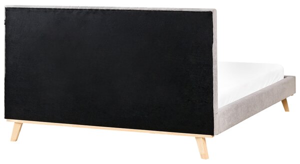 Postel Žinylka TALENCE 160 x 200 cm Světle šedá