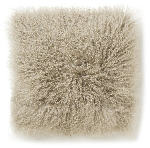 Skinnwille Home Collection Kožešinový polštář Taupe, tibetská kožešina, 40x40 cm