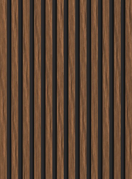 Mexen Lam-B, akustické stěnové lamely 275 × 30 cm, HDF deska 4 mm, technická dýha, mahagon rubínový, S100-275307-3015-013
