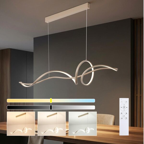 Brilagi - LED Stmív. lustr na lanku SIGNATURE LED/55W/230V 120x23 cm béžová + DO