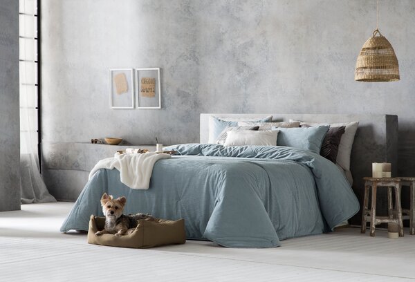 Textil Antilo Přehoz na postel Nilo Azul, nebesky modrý, sada se 2 povlaky na polštáře 70x50 cm Rozměr: 250x270 cm