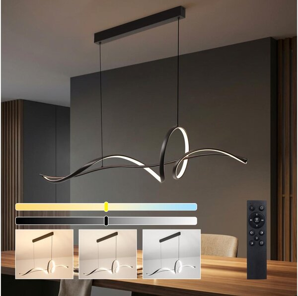 Brilagi - LED Stmív. lustr na lanku SIGNATURE LED/55W/230V 120x23 cm černá + DO