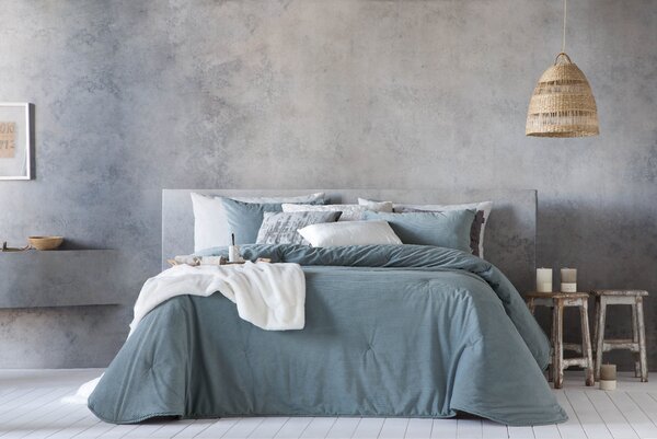 Textil Antilo Přehoz na postel Nilo Azul, nebesky modrý, sada se 2 povlaky na polštáře 70x50 cm Rozměr: 250x270 cm