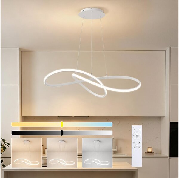 Brilagi - LED Stmívat. lustr na lanku INFINITY LED/80W/230V 80x80 cm bílá + DO