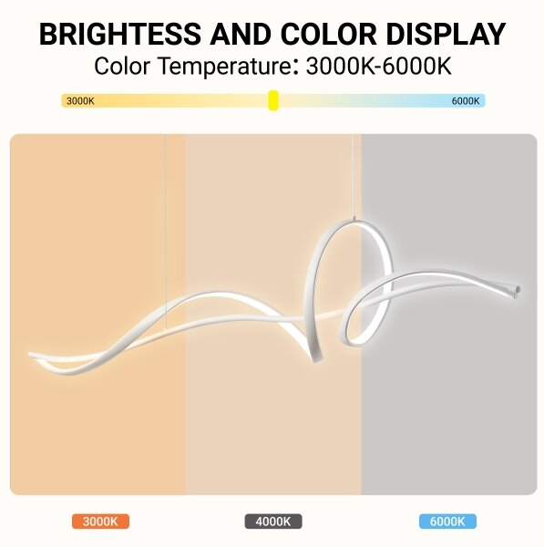 Brilagi - LED Stmív. lustr na lanku SIGNATURE LED/55W/230V 120x23 cm bílá + DO