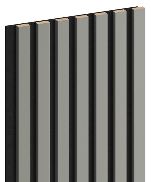 Mexen Lam-F, akustické stěnové lamely 275 × 31,5 cm, filc 6 mm, šedá matná, S105-275317-2812-052