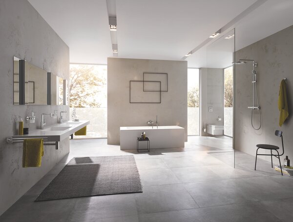 GROHE Euphoria System 310 - Sprchový systém s termostatem na zeď, SuperSteel 26075DC0