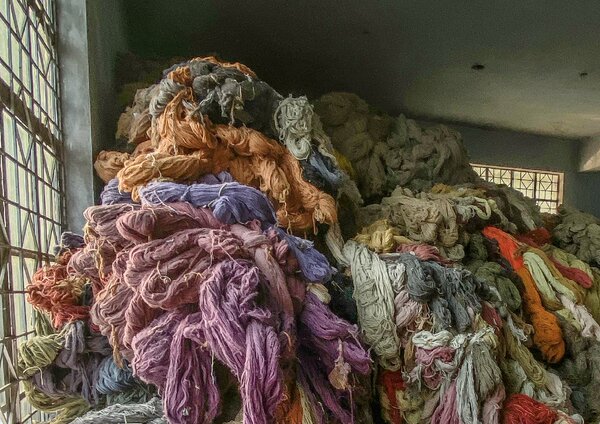 Nanimarquina Koberec Re-rug 1, vlna a recyklovaná vlna, dhurrie Rozměr: 170x240 cm