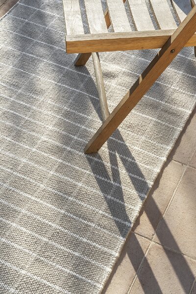 Nanimarquina Běhoun Tiles 1, béžový, 100% recyklované PET Rozměr: 80x240 cm