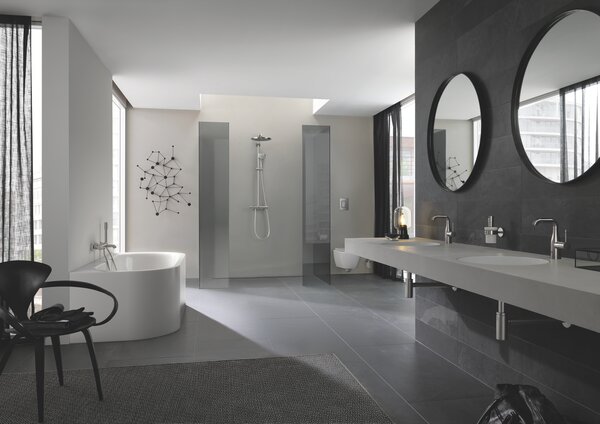 GROHE Euphoria System 310 - Sprchový systém s termostatem na zeď, SuperSteel 26075DC0