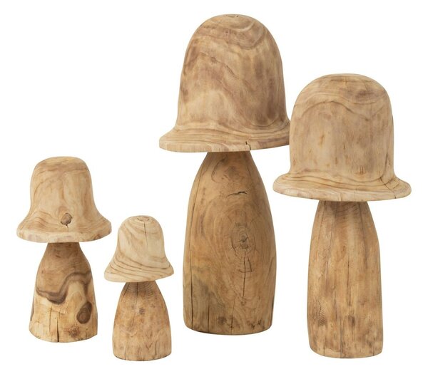 Přírodní dřevěná dekorace houba Mushroom S - Ø 15*32 cm - J-Line by Jolipa