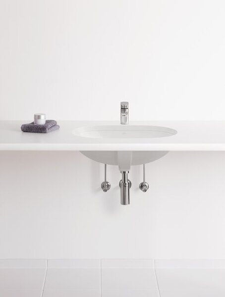 Villeroy & Boch O.novo - Umyvadlo pro vestavbu zespodu 600x350x208 mm, s přepadem, alpská bílá 41626001
