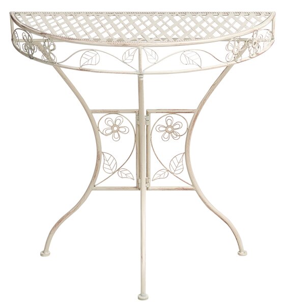 Bistro stolek YAVIZA 80 cm 36 cm Kov Světle béžová