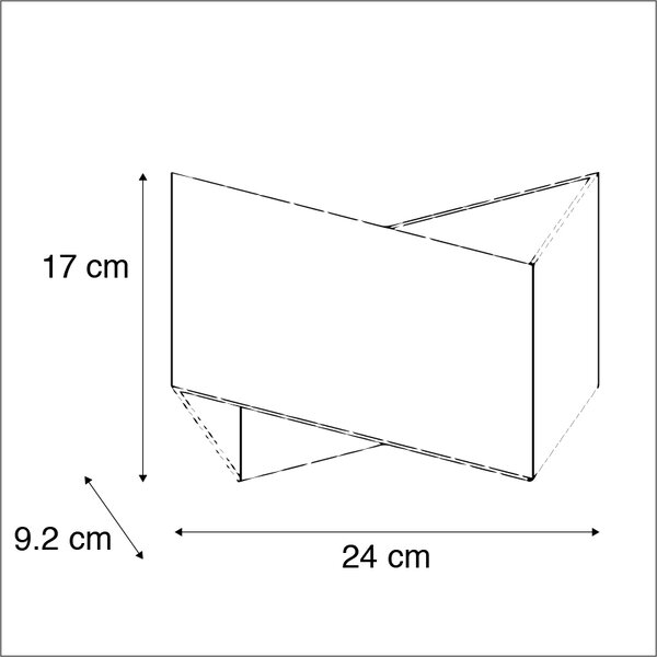 Sada 2 designových nástěnných lamp bílých - Fold