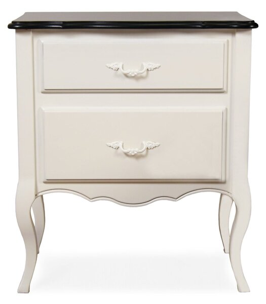 IBA Luxusní noční stolek Noah Odstín dřeva: Bílá s černou deskou