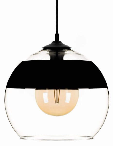 Závěsná lampa Monochrome Flash čirá/černá Ø 30cm
