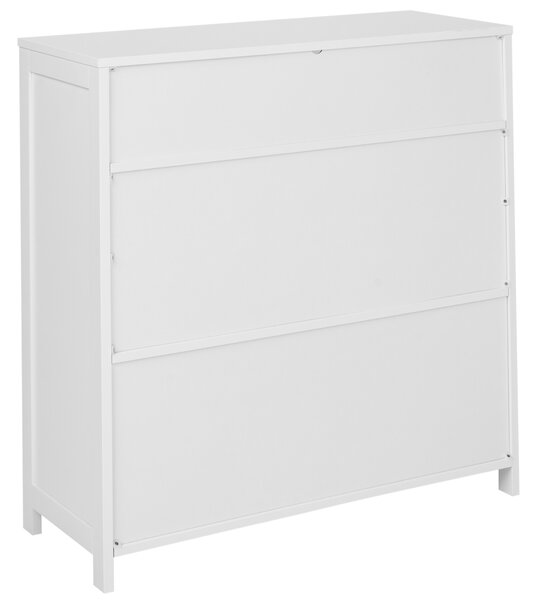 Prosklená komoda CRABTREE 86 cm Bílá