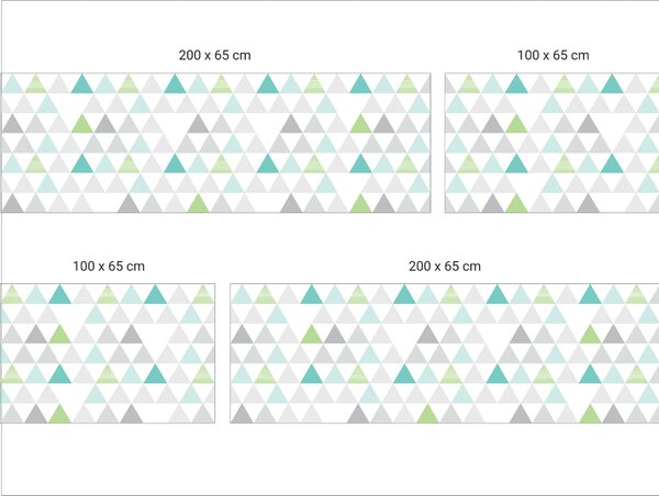 FUGU Ochrana zdi za postel - Tři bratři - zelená Varianta ochrany zdi: Delší strana postele 200x65 cm
