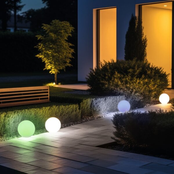 LED solární venkovní svítidlo (výška 28 cm) Melo – Reality
