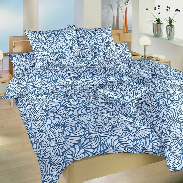 Povlečení bavlna ILUZE 2 světle modrá 140x200 + 70x90 cm