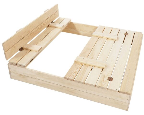 Dětské pískoviště s krytem 120x120 cm SPRINGOS SMART 120Z + podložka