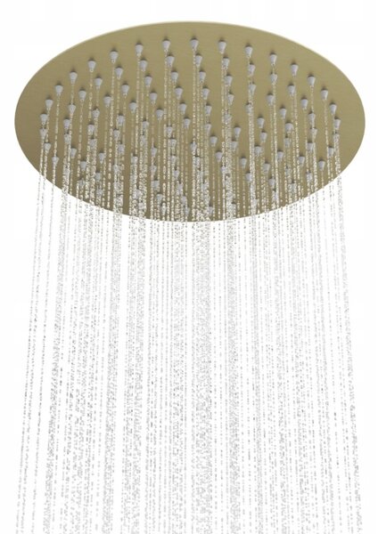 Gamma Gamma, kulatá sprchová nerezová hlavice 30 cm, zlatá matná, GMA-DMO30-BGD