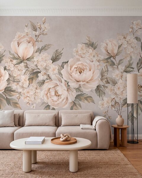 Fototapety Kytice ve vintage stylu, Fototapety vintage, w05926 : uwalls.cz