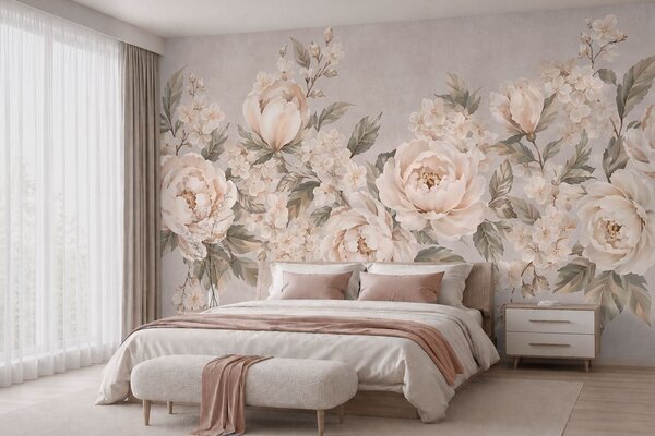 Fototapety Kytice ve vintage stylu, Fototapety vintage, w05926 : uwalls.cz