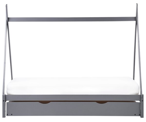 Dětská postel s výsuvným lůžkem Borovicové dřevo TALMONTIERS 90 x 200 cm Šedá