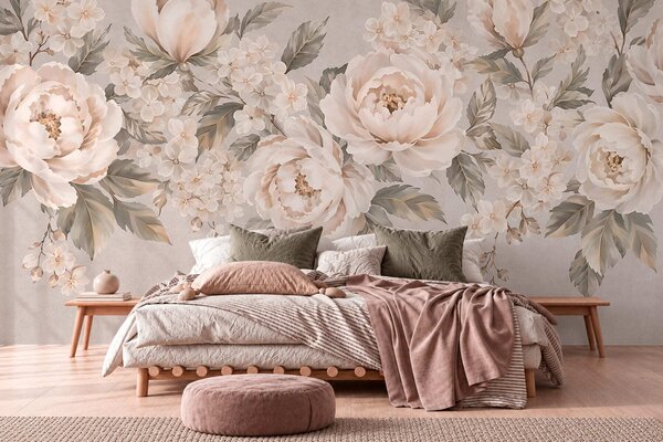 Fototapety Kytice ve vintage stylu, Fototapety vintage, w05926 : uwalls.cz