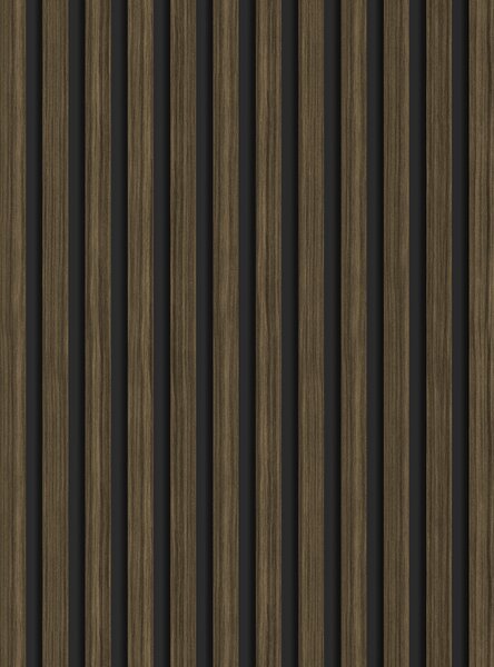 Mexen Lam-B, akustické stěnové lamely 275 × 30 cm, HDF deska 4 mm, technická dýha, eben královský, S100-275307-3015-020