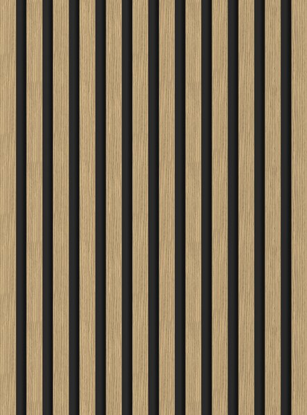 Mexen Lam-B, akustické stěnové lamely 275 × 30 cm, HDF deska 4 mm, technická dýha, ořech lněný, S100-275307-3015-015