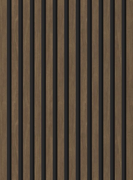 Mexen Lam-B, akustické stěnové lamely 275 × 30 cm, HDF deska 4 mm, technická dýha, ořech kakaový, S100-275307-3015-018