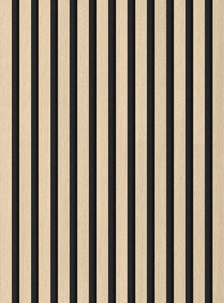 Mexen Lam-F, akustické stěnové lamely 275 × 30 cm, plstěný podklad 8 mm, technická dýha, dub pískový, S105-275307-3015-001