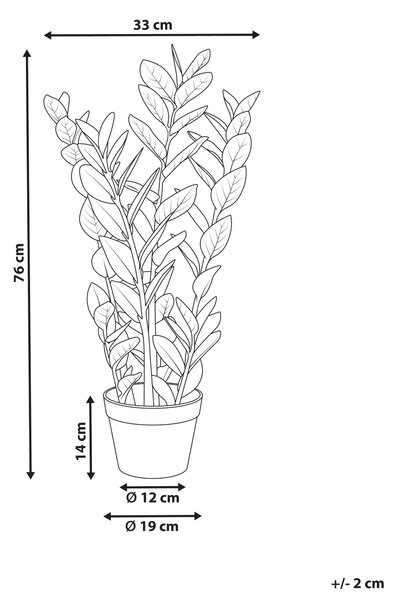 Umělá rostlina ZAMIIFOLIA 76 cm Zelená