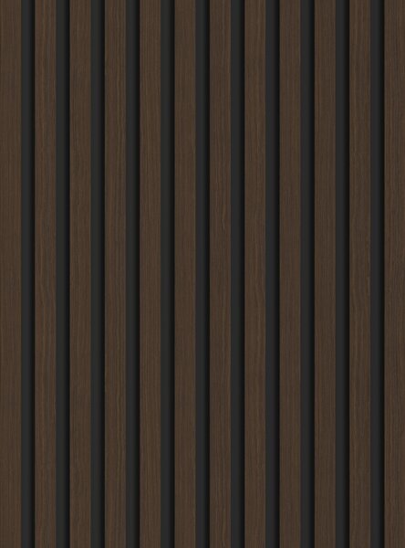 Mexen Lam-B, akustické stěnové lamely 275 × 30 cm, HDF deska 4 mm, technická dýha, ořech palisandrový, S100-275307-3015-021