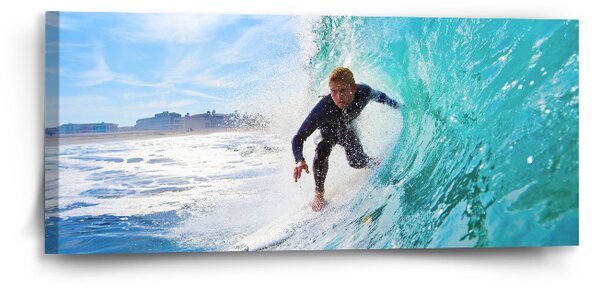 Sablio Obraz Surfař na vlně - 110x50 cm