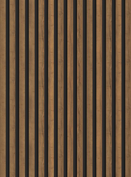 Mexen Lam-B, stěnové lamely 275 × 31,5 cm, HDF deska 4 mm, dub moka, S100-275317-2812-074