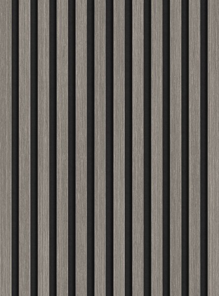 Mexen Lam-F, akustické stěnové lamely 275 × 30 cm, plstěný podklad 8 mm, technická dýha, dub stříbřitý, S105-275307-3015-007