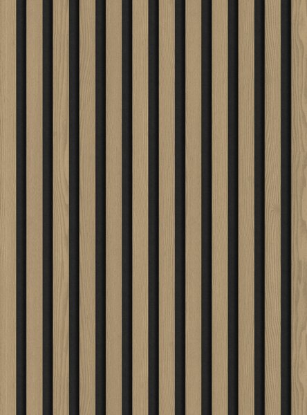 Mexen Lam-F, akustické stěnové lamely 275 × 30 cm, plstěný podklad 8 mm, technická dýha, dub ušlechtilý, S105-275307-3015-004
