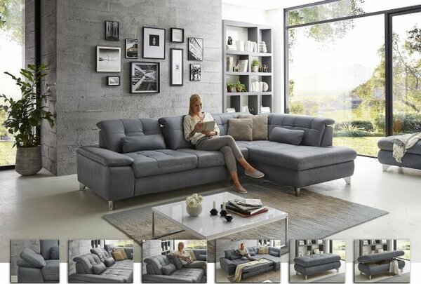 Sedací souprava ENNA_varianta "L"_Vivre steel