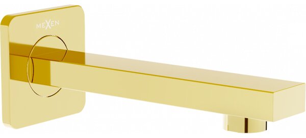 Mexen CUBE, podomítkové vanové rameno 16cm, zlatá, 79370-50