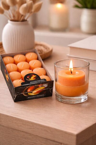 Votivní svíčka vůně mango-papaja 6 ks/bal 9000314